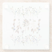 Blätter Berries Weißer Traumsee Glasuntersetzer (Rückseite)