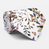 Blätter Berries Weißer Traumsee Krawatte (Gerollt)