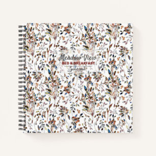 Blätter Berries White Vacation Rental Guest Book Notizblock