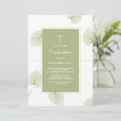 Blätter Bestätigungseinladung Einladung (Stehend Vorderseite)