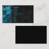Blätter - Blau Visitenkarte (Vorne/Hinten)