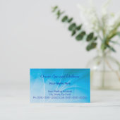 Blätter.blau Visitenkarte (Stehend Vorderseite)