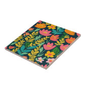 Blätter Blume farbenfrohe Gestaltung Fliese (Seite)