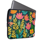 Blätter Blume farbenfrohe Gestaltung Laptopschutzhülle (Vorne Rechts)