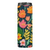 Blätter Blume farbenfrohe Gestaltung Thermosbecher (Rückseite)