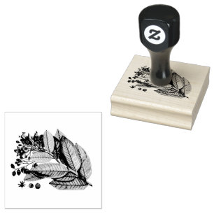 Blätter Blumenstrauß Blume Gummistempel