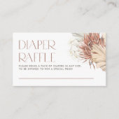 Blätter Boho Diaper Raffle Begleitkarte (Vorderseite)