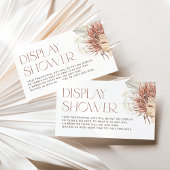 Blätter Boho Display Dusche mit weißem Orchid und Begleitkarte