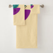Blätter Boho-Illustration Badhandtuch Set (Insitu)