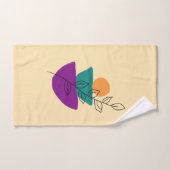 Blätter Boho-Illustration Badhandtuch Set (Handtuch)