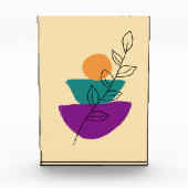 Blätter Boho-Illustration Fotoblock (Vorderseite)