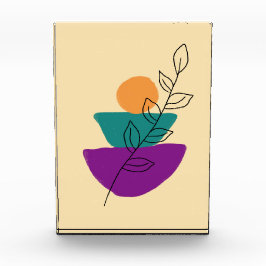 Blätter Boho-Illustration Fotoblock