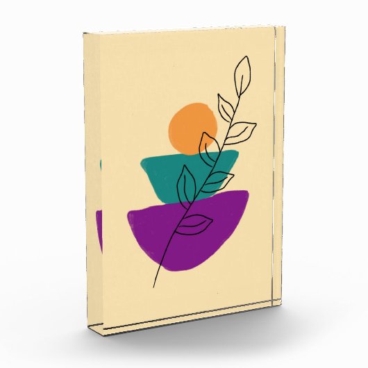 Blätter Boho-Illustration Fotoblock (Links)