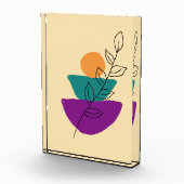 Blätter Boho-Illustration Fotoblock (Rechts)