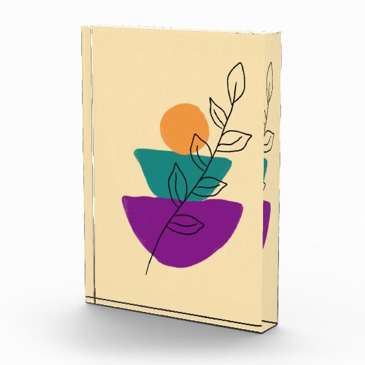 Blätter Boho-Illustration Fotoblock (Rechts)