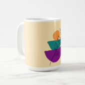 Blätter Boho-Illustration Kaffeetasse (Vorderseite Links)