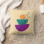 Blätter Boho-Illustration Kissen (Decke)