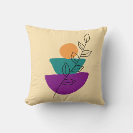 Blätter Boho-Illustration Kissen