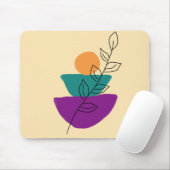 Blätter Boho-Illustration Mousepad (Mit Mouse)