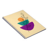 Blätter Boho-Illustration Notizblock (Rechte Seite)