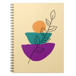 Blätter Boho-Illustration Notizblock