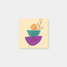 Blätter Boho-Illustration Post-it Klebezettel