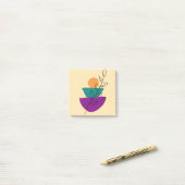 Blätter Boho-Illustration Post-it Klebezettel (Auf Schreibtisch)