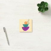 Blätter Boho-Illustration Post-it Klebezettel (Büro)