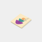 Blätter Boho-Illustration Post-it Klebezettel (angewinkelt)