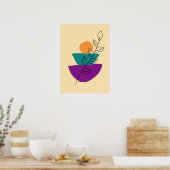 Blätter Boho-Illustration Poster (Küche)