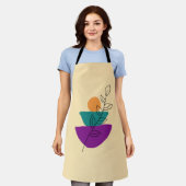 Blätter Boho-Illustration Schürze (Getragen)