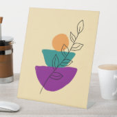 Blätter Boho-Illustration Sockelschild (In Situ)