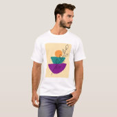 Blätter Boho-Illustration T-Shirt (Vorne ganz)