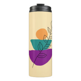 Blätter Boho-Illustration Thermosbecher