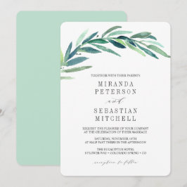 Blätter Botanische Hochzeiten: Fresh Eukalyptus Br Einladung