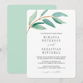 Blätter Botanische Hochzeiten: Fresh Eukalyptus Br Einladung