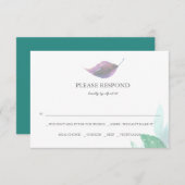 Blätter Botanische Hochzeitskarten für Wasserfarbe Mitteilungskarte (Vorne/Hinten)