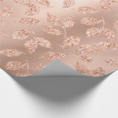 Blätter Botanische Rose Gold Glam Kupfer Geschenkpapier (Ecke)