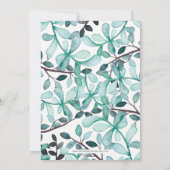 Blätter Botanisches Brautparty Einladung (Rückseite)
