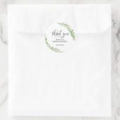 Blätter Botanisches Kranz Brautparty Vielen Dank Runder Aufkleber (Tasche)