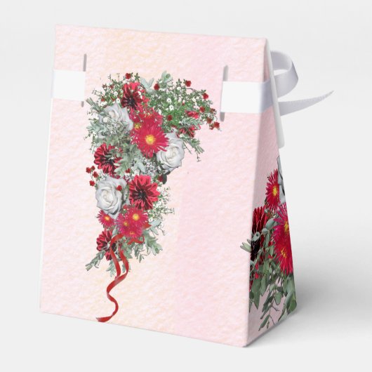 Blätter Bouquet, Burgund und Sage Geschenkschachtel (Rückseite)