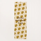 Blätter braunes Aquarellmuster entspannen meditier Yogamatte (Rückseite)