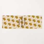 Blätter braunes Aquarellmuster entspannen meditier Yogamatte (Vorderseite (Horizontal))