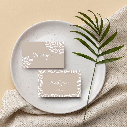 Blätter Brautparty Danke Karte