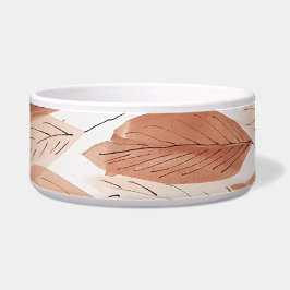 Blätter Brown Terracotta Beige Pinselstrich Napf