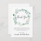 Blätter & Buds Hochzeitskartentur Dankeskarte (Vorne/Hinten)