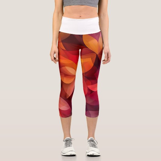 🍁-Blätter Capri Leggings (Vorderseite)