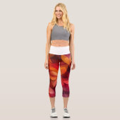 🍁-Blätter Capri Leggings (Vorderseite)
