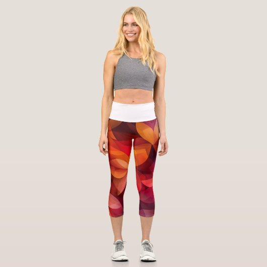 🍁-Blätter Capri Leggings (Vorderseite)