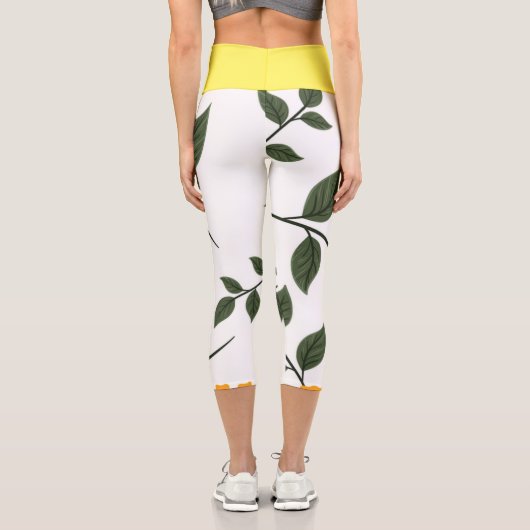 Blätter Capri Leggings (Rückseite)